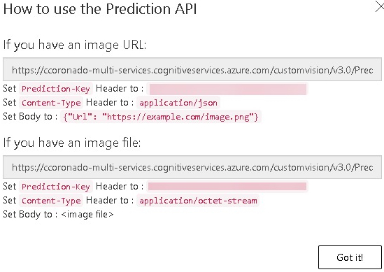 How to use the prediction API